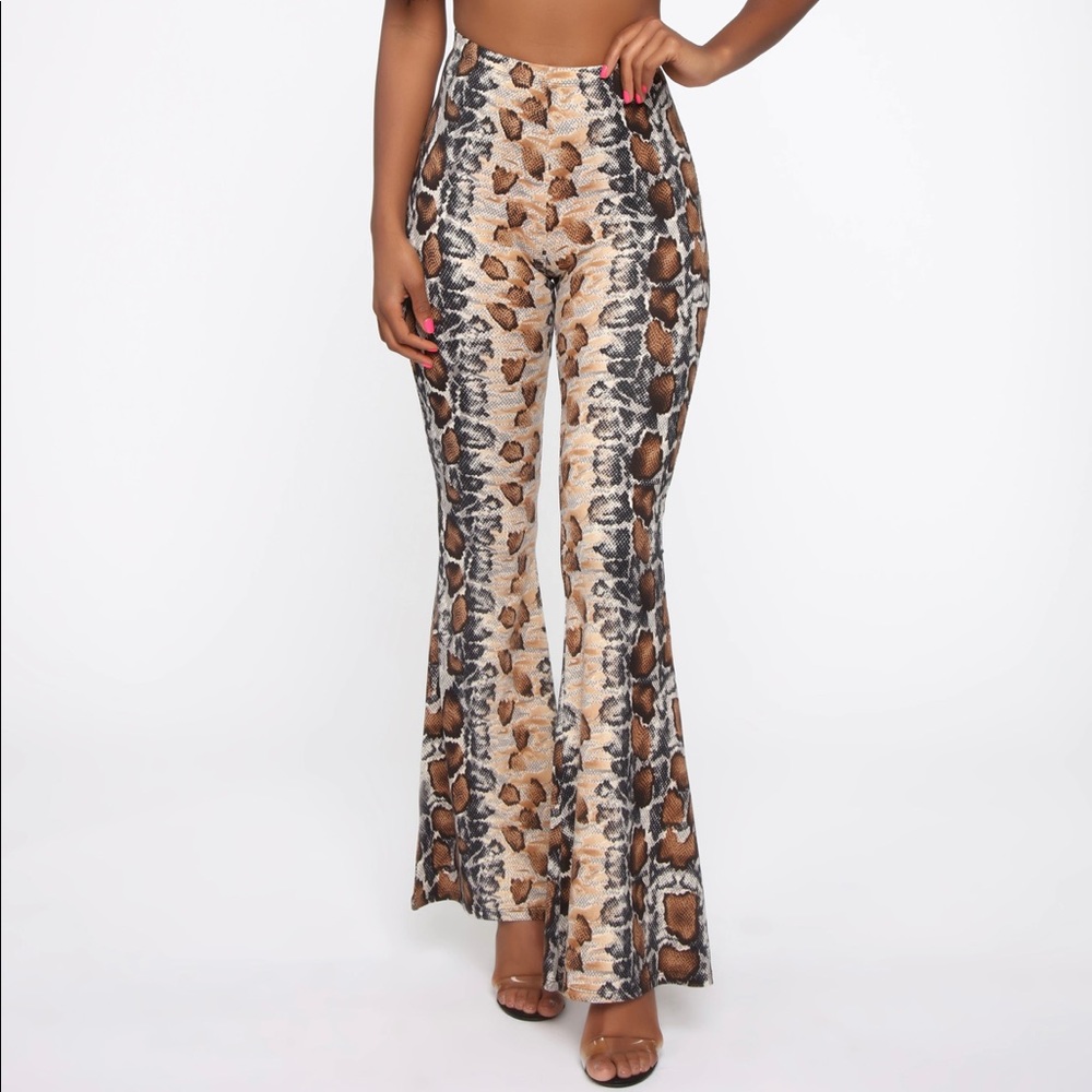Bell bottom pants animal print